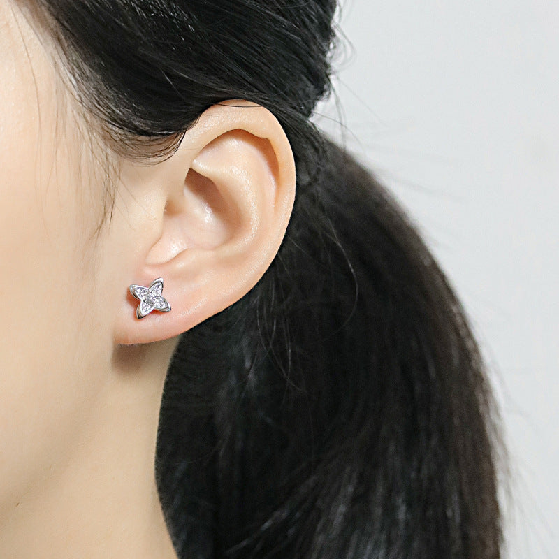 925 Silver Rose Gold Clover Windmill