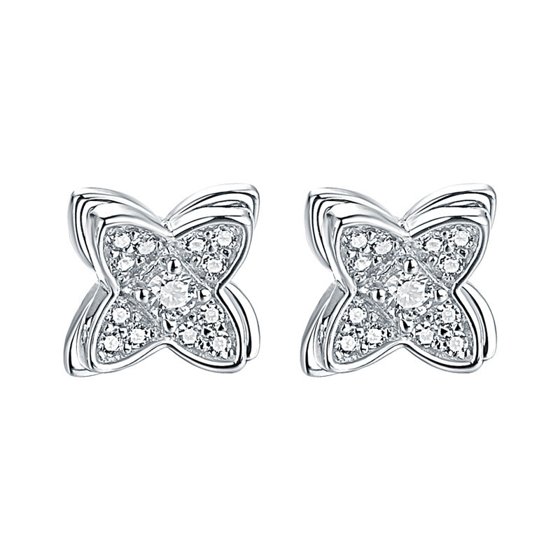 925 Silver Rose Gold Clover Windmill