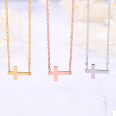 S925 Silver Cross Pendant Necklace