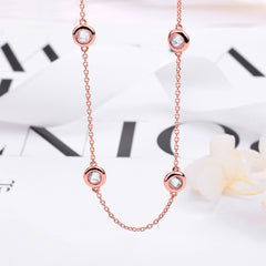 S925 Silver Round Diamond Choker