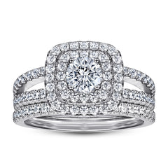 Stackable Two-in-One Wedding Ring Set