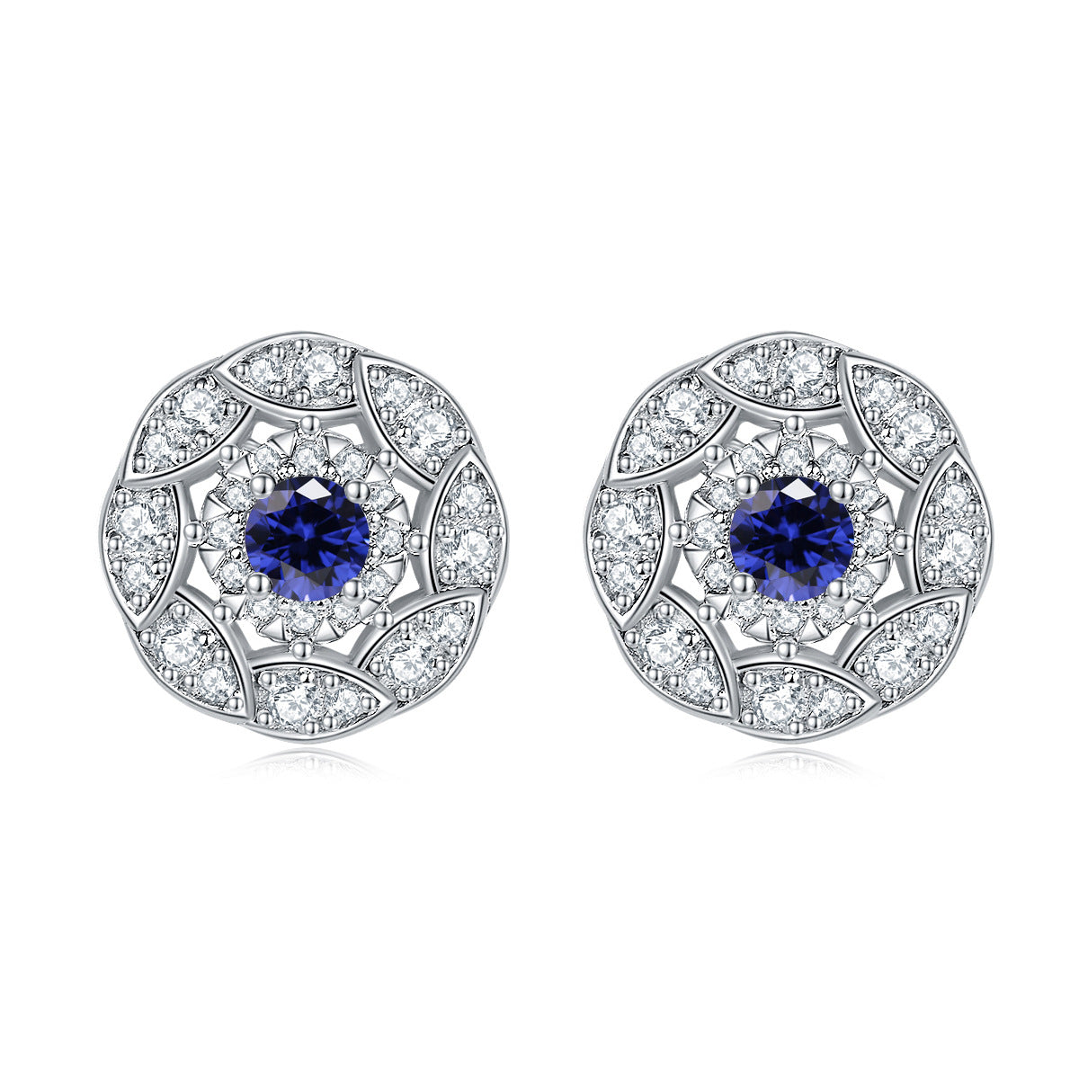 S925 Zodiac CZ Earrings - Bold Floral Jewelry