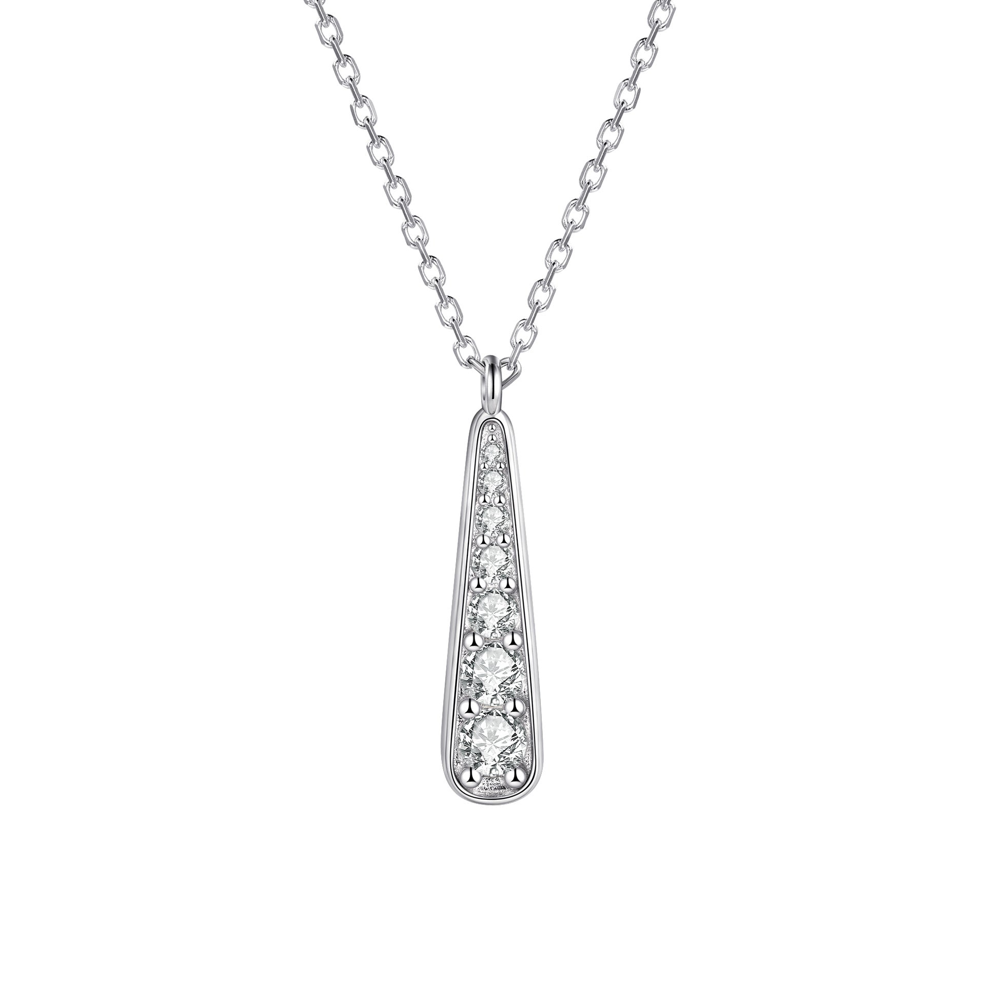 925 Silver Tassel Earrings Necklace Stack Ring Set