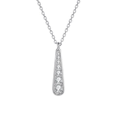 925 Silver Tassel Earrings Necklace Stack Ring Set