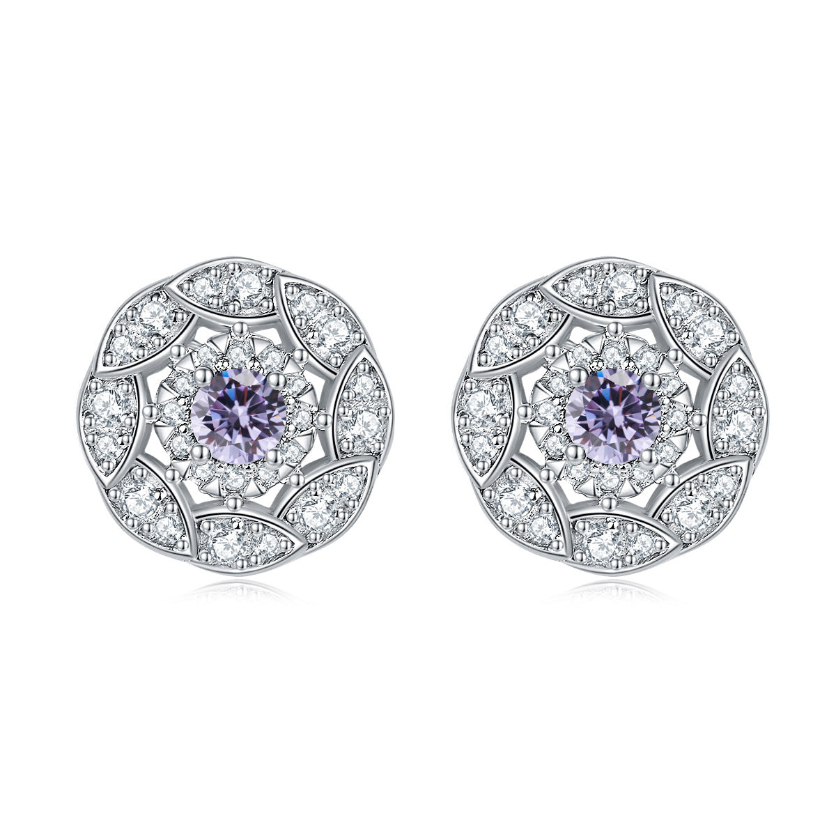S925 Zodiac CZ Earrings - Bold Floral Jewelry