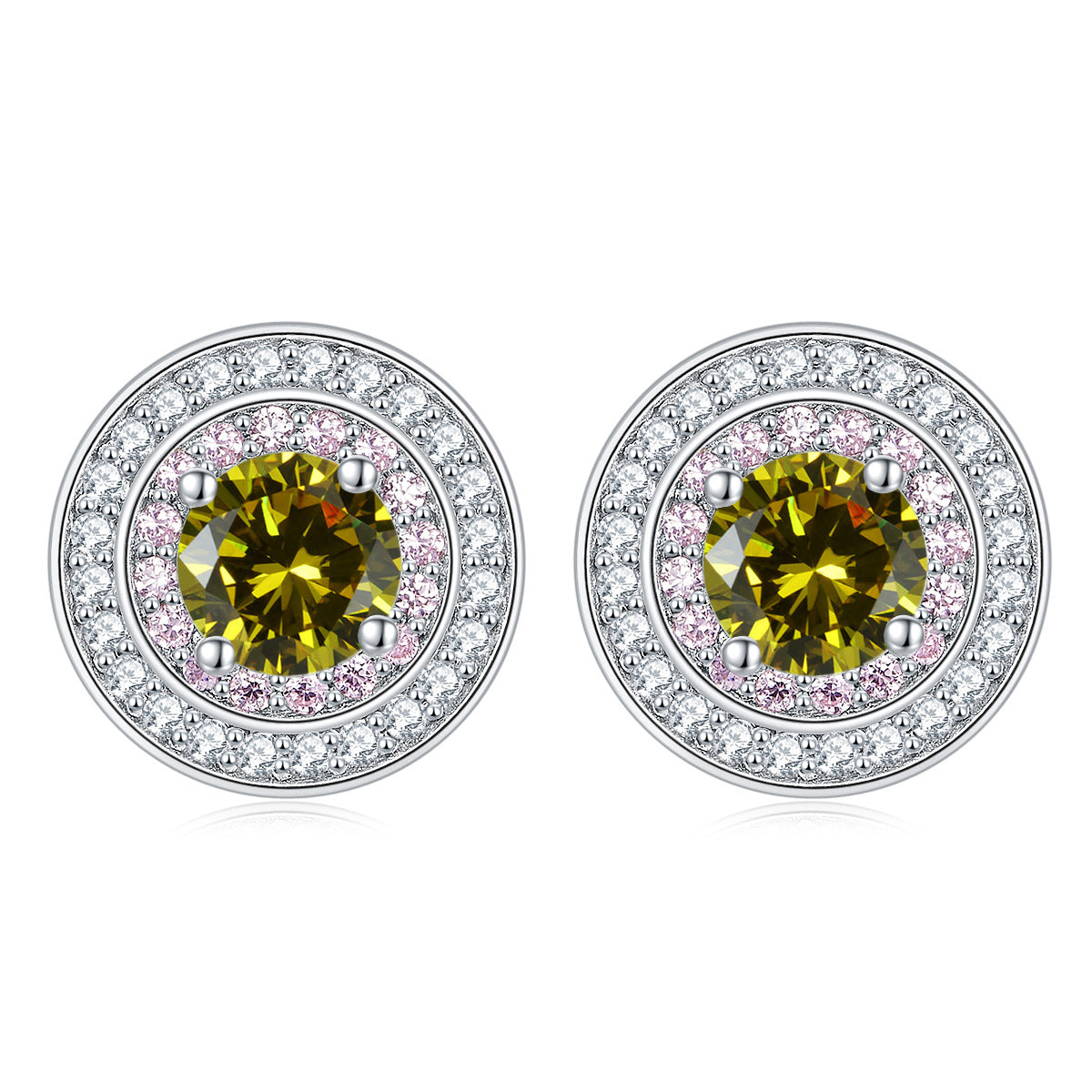 925 Silver Micro-Pavé Circle Studs