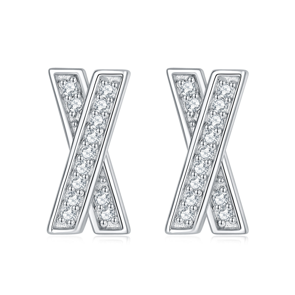 S925 X Alphabet Earrings - Luxe CZ Jewelry