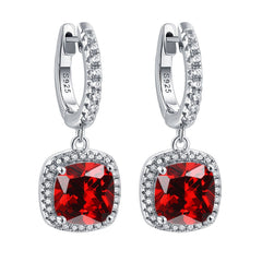 925 Silver Zirconia Hoop Earrings