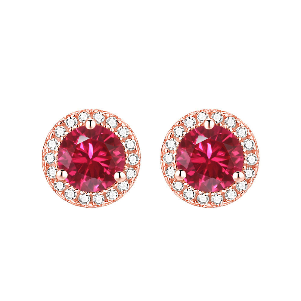 S925 Zodiac CZ Earrings - Birthstone Jewelry