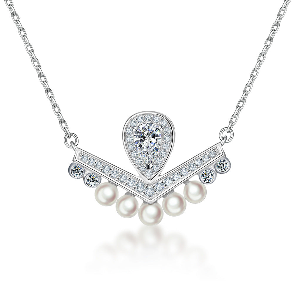 S925 Silver CZ Multi Style Necklace Set