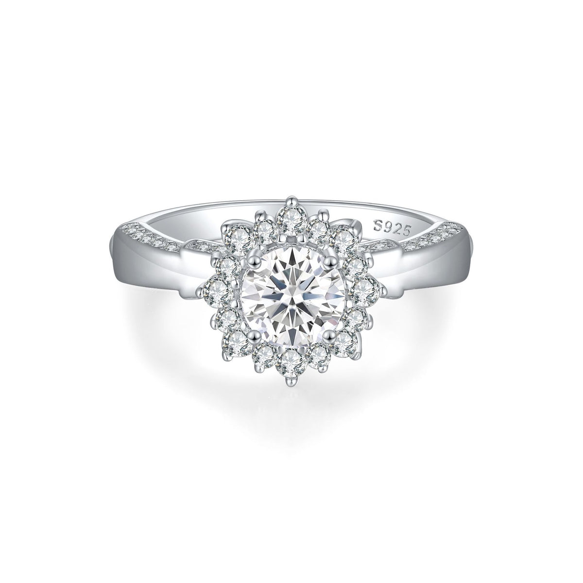 925 Silver Sunflower Statement Ring