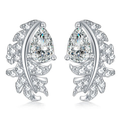 925 Silver Teardrop Zircon Earrings