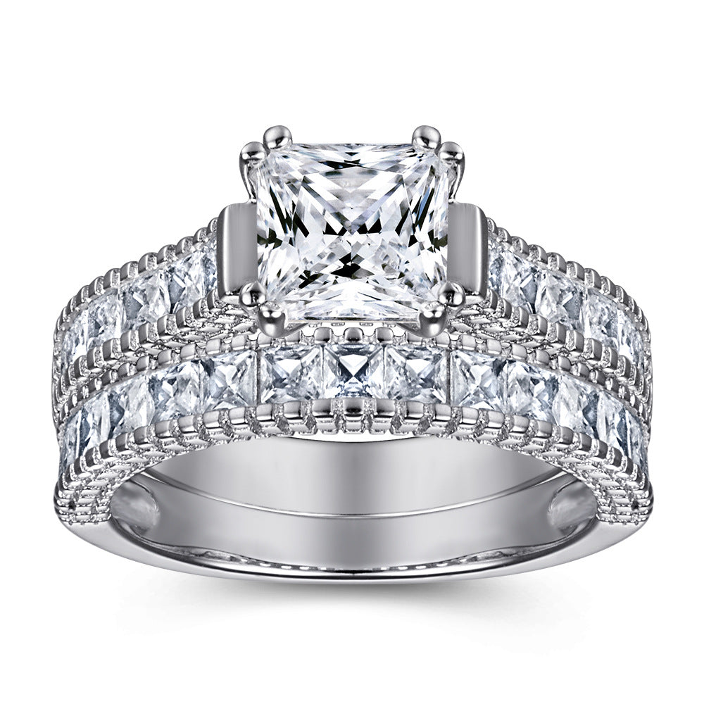 925 Silver Multi Type CZ Ring Set