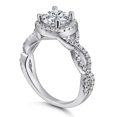 925 Silver Twist Crossover Ring