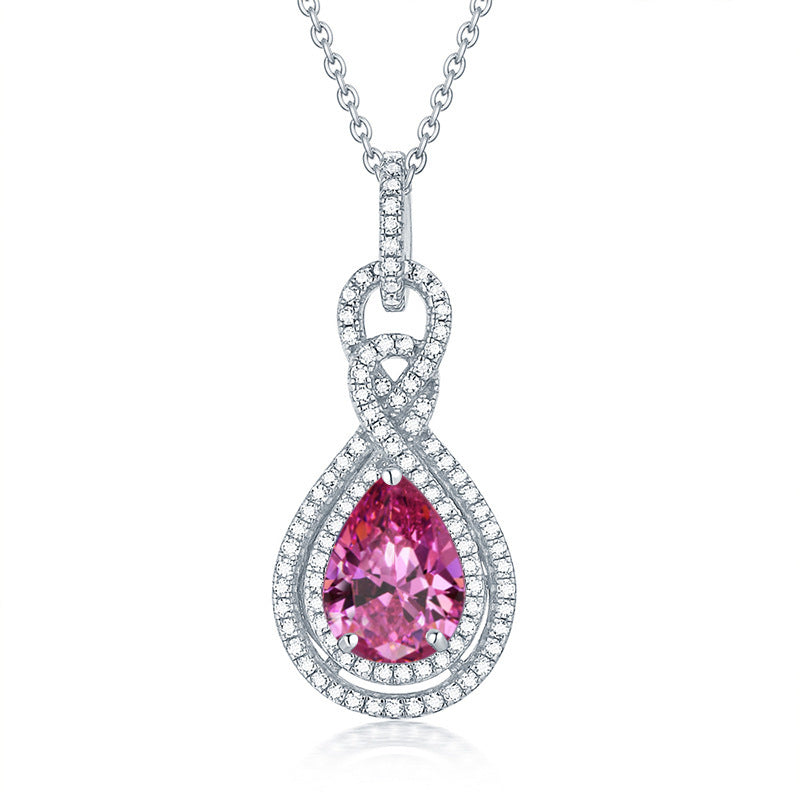 S925 Silver Peridot Rose Gold Necklace
