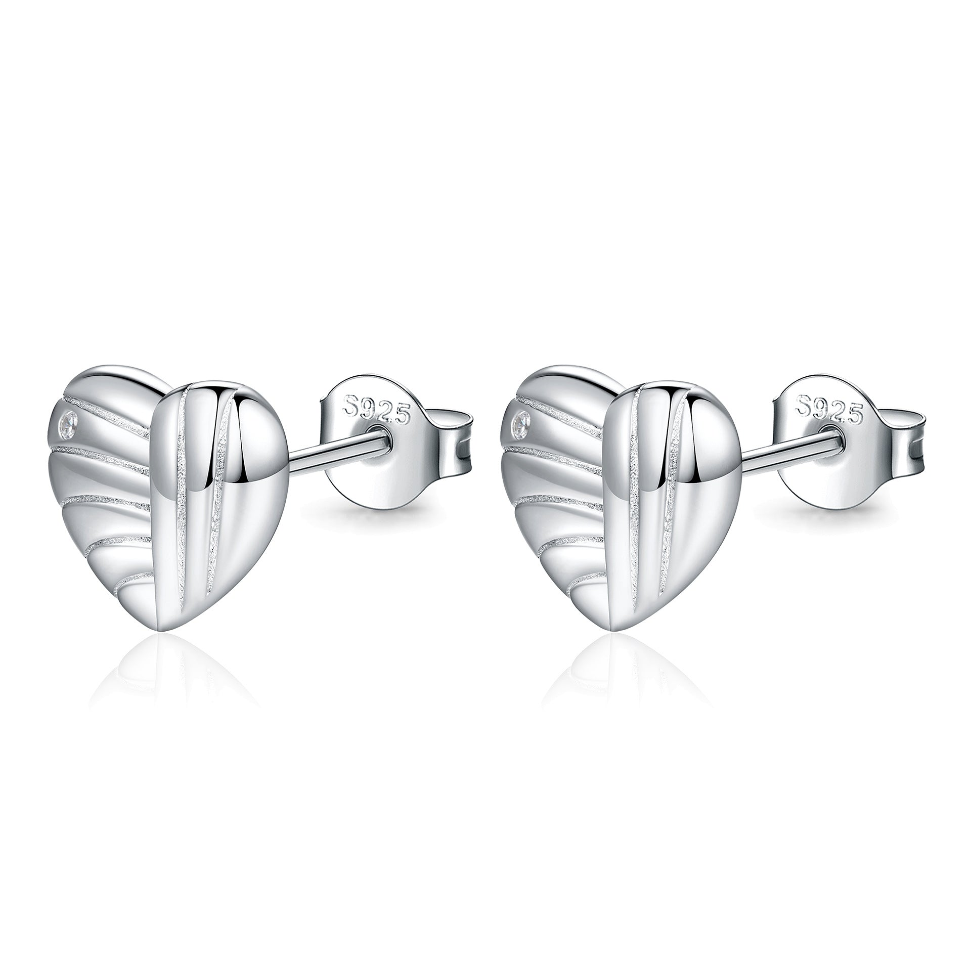 S925 Twisted Heart Earrings - Luxe Silver Jewelry
