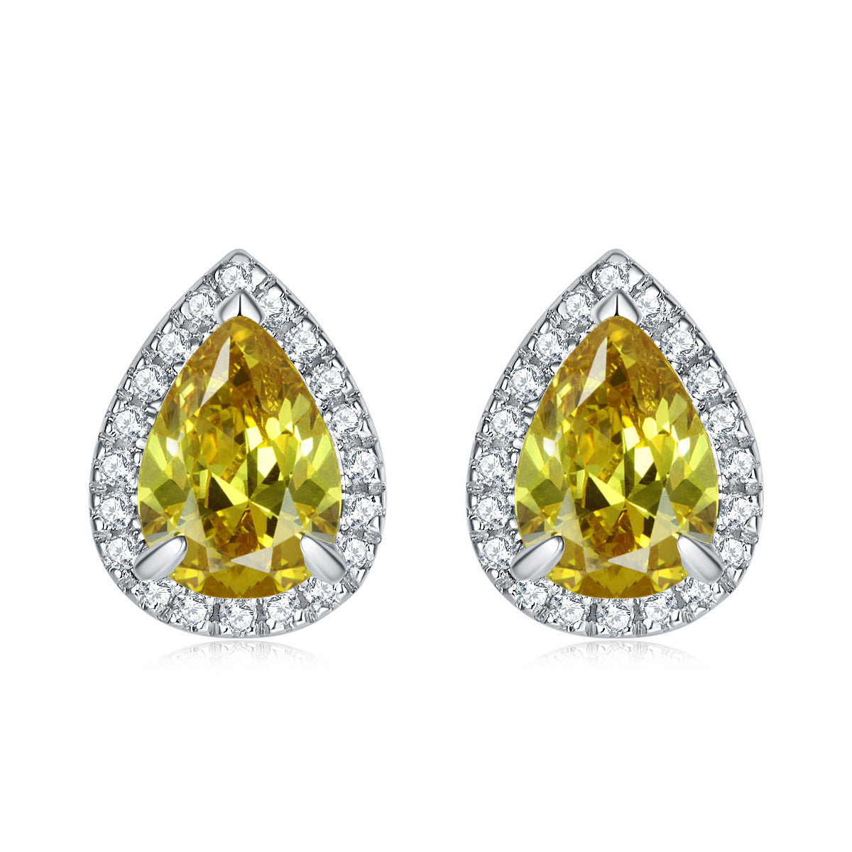 925 Silver Teardrop Stone Earrings