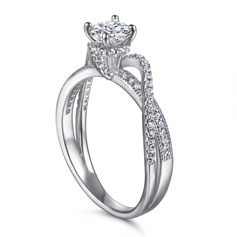 925 Silver Tri-Braided Design Ring