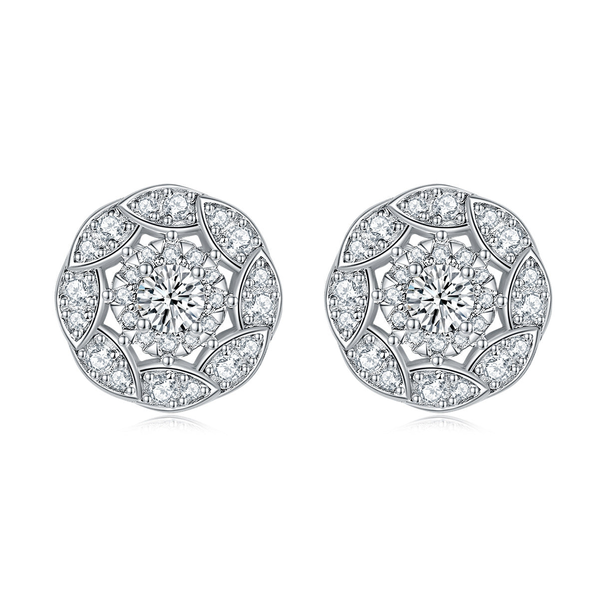 S925 Zodiac CZ Earrings - Bold Floral Jewelry