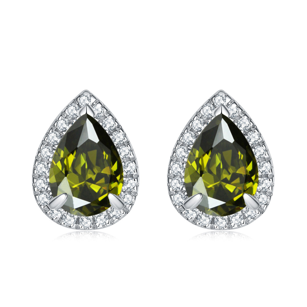 925 Silver Teardrop Stone Earrings