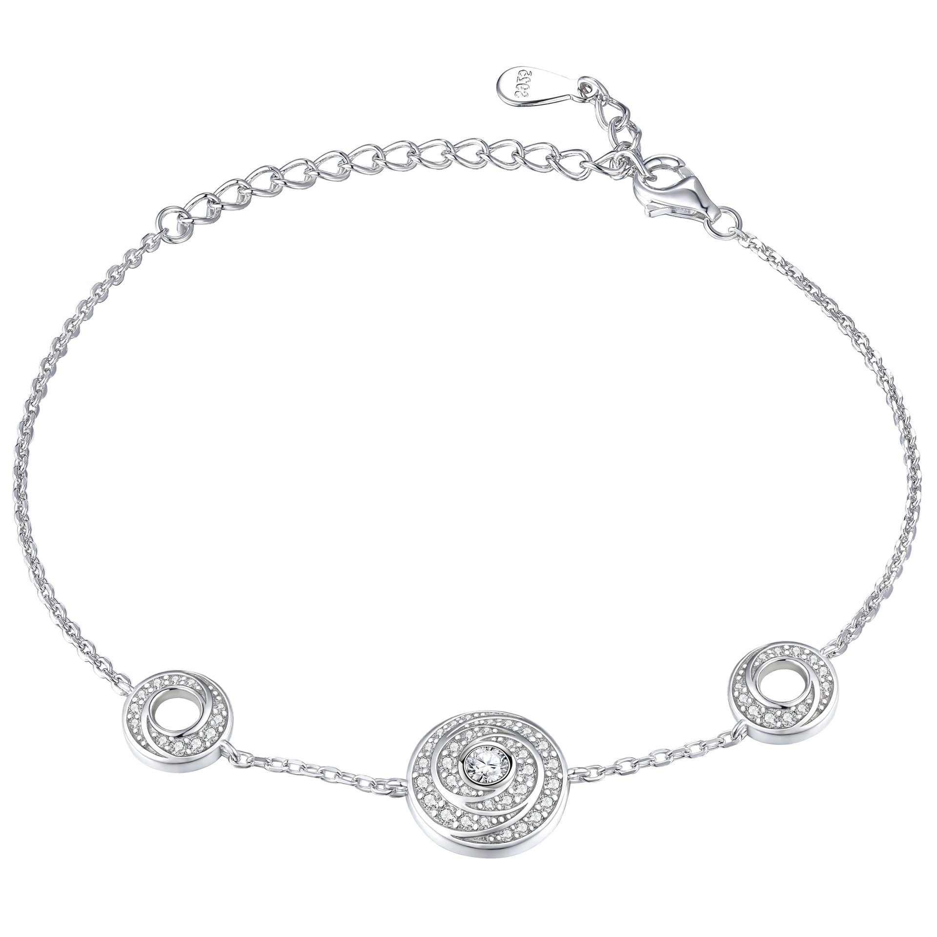 925 Silver Ring Earrings Necklace Bracelet Set