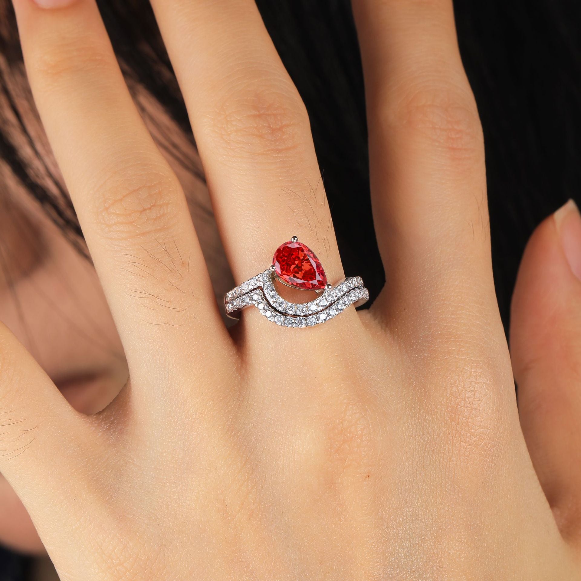 925 Silver Radiant Cut Gemstone Set