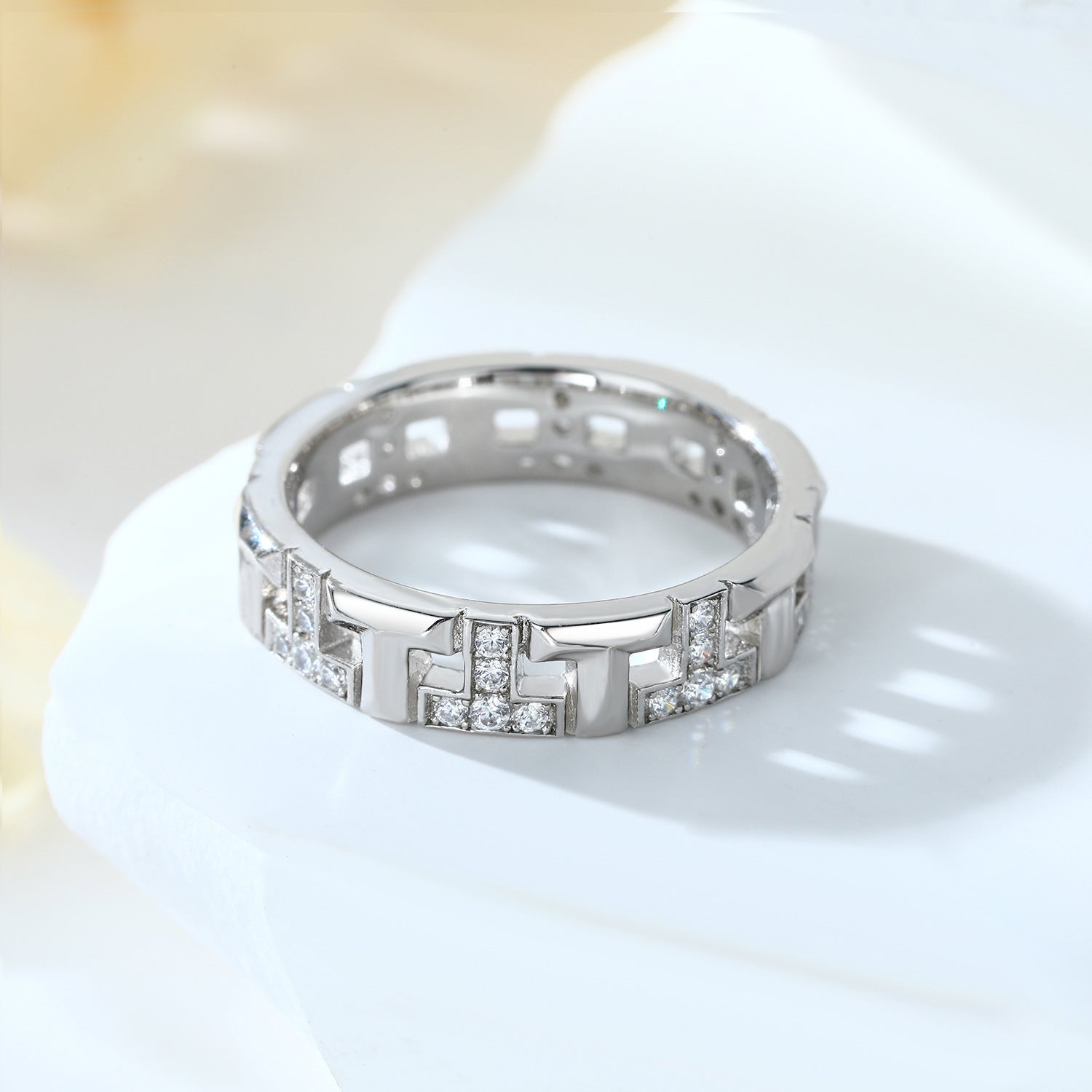 925 Silver Ring Earrings Necklace Set