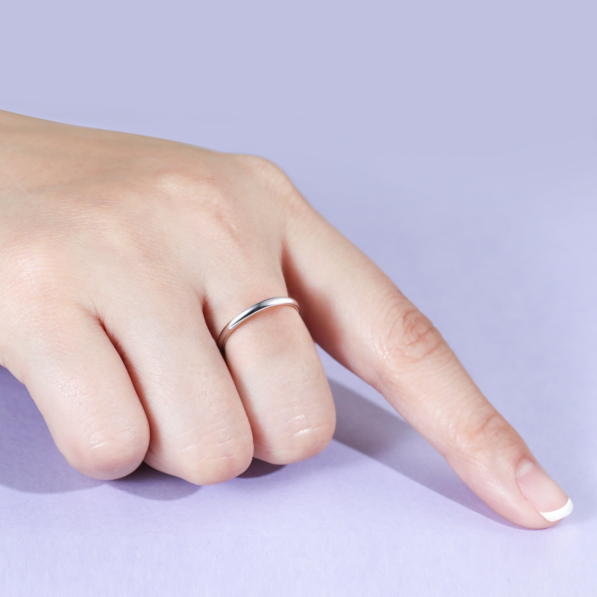 925 Silver Polished Minimalist Band