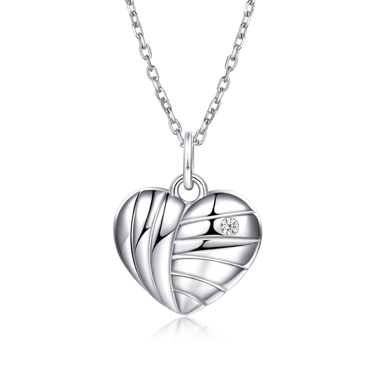 S925 Silver Clover Heart Pendant Necklace