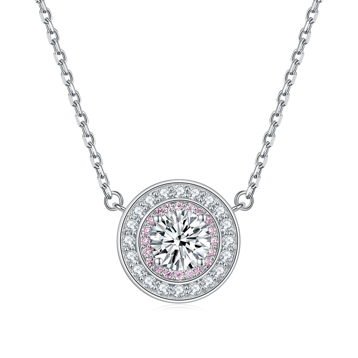 S925 Sterling Silver Zircon Necklace Elegant