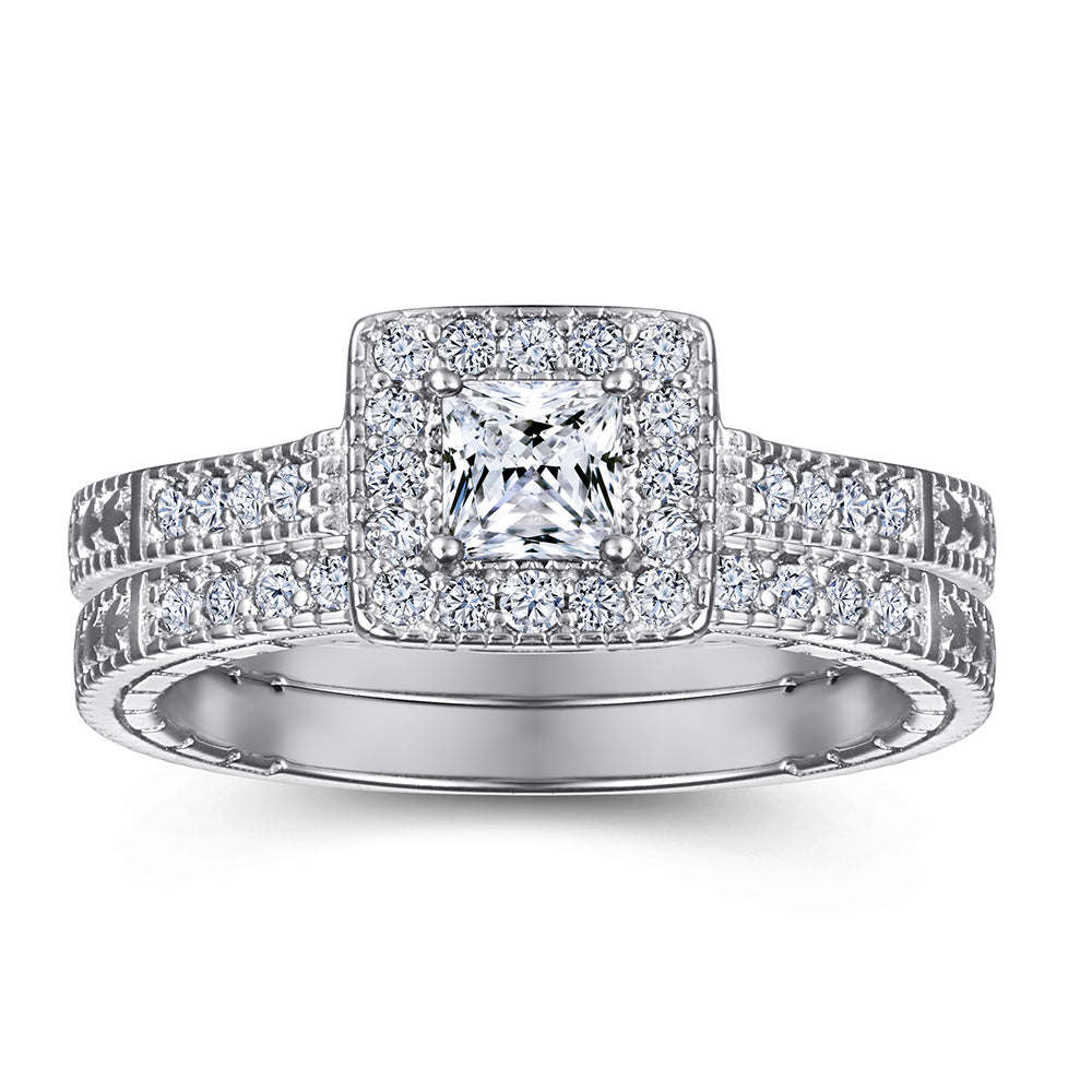 925 Silver Multi Type CZ Ring Set