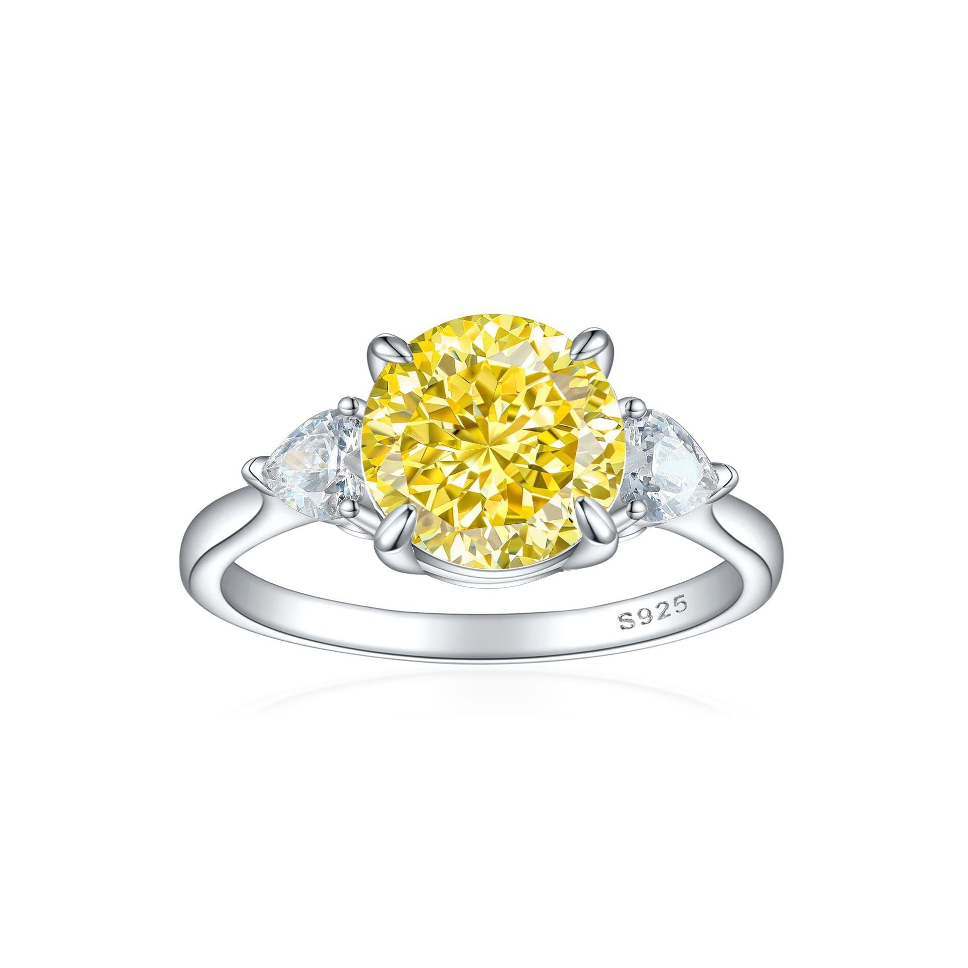 925 Silver Heart Flame Ice Ring