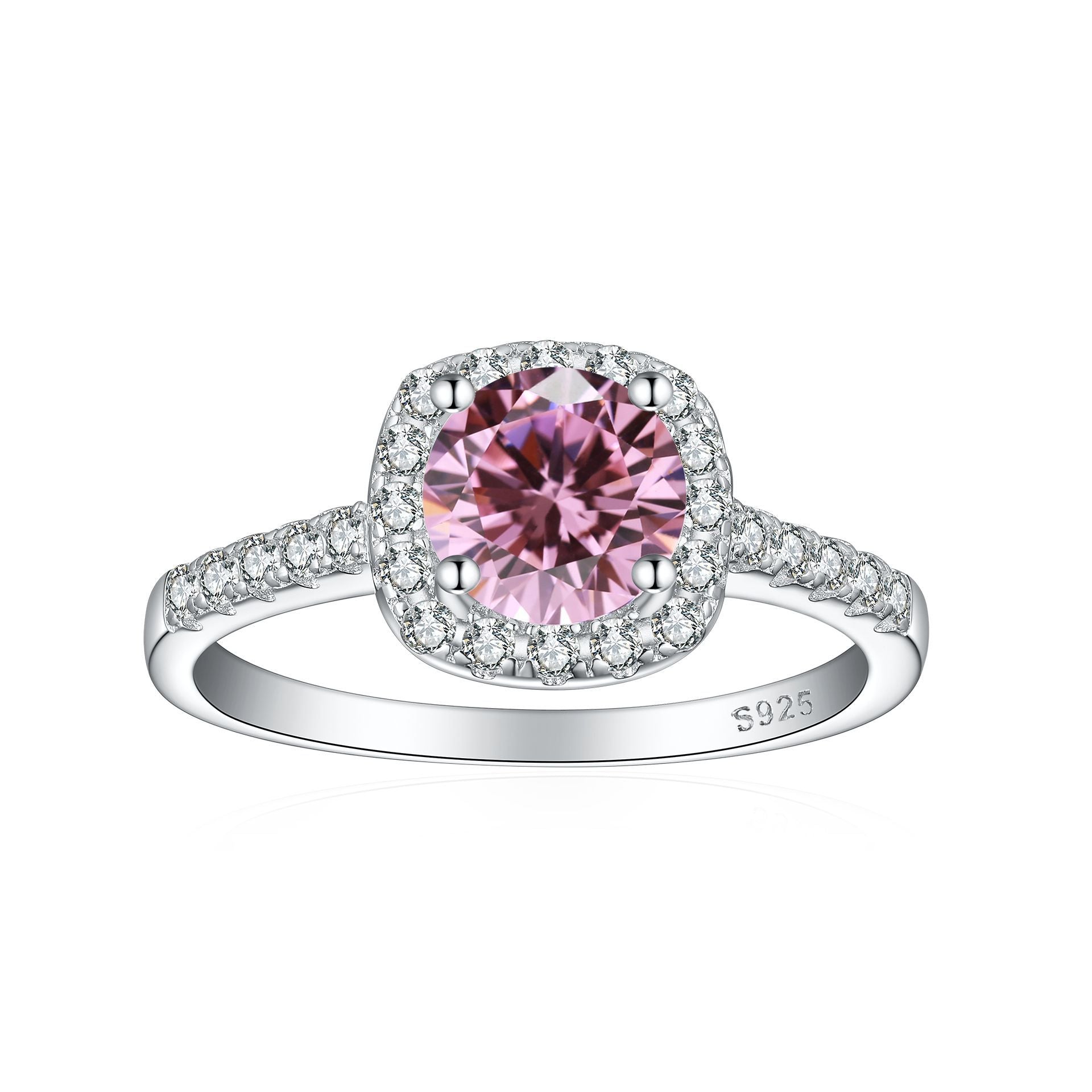 S925 Sterling Silver Ring with Crystal & Gemstones