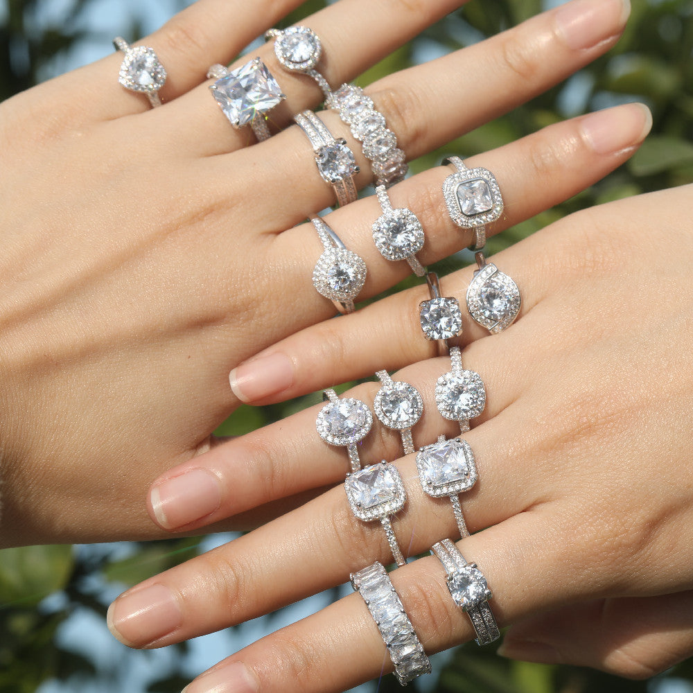 925 Silver Multi type CZ Ring