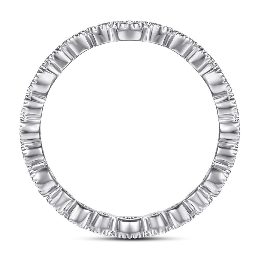 925 Silver Full Band CZ Promise Ring