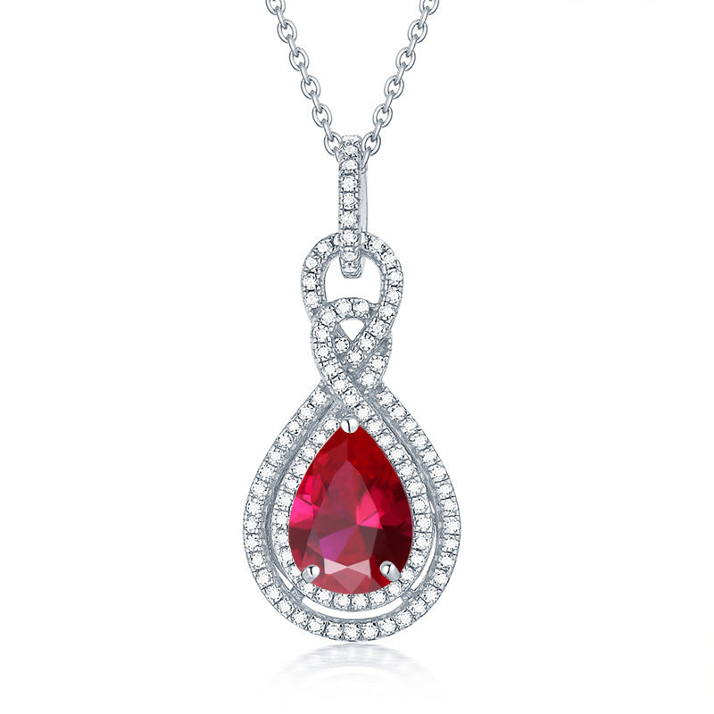 S925 Silver Peridot Rose Gold Necklace