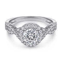 S925 Sterling Silver 1ct CZ Engagement Ring - Hearts & Arrows