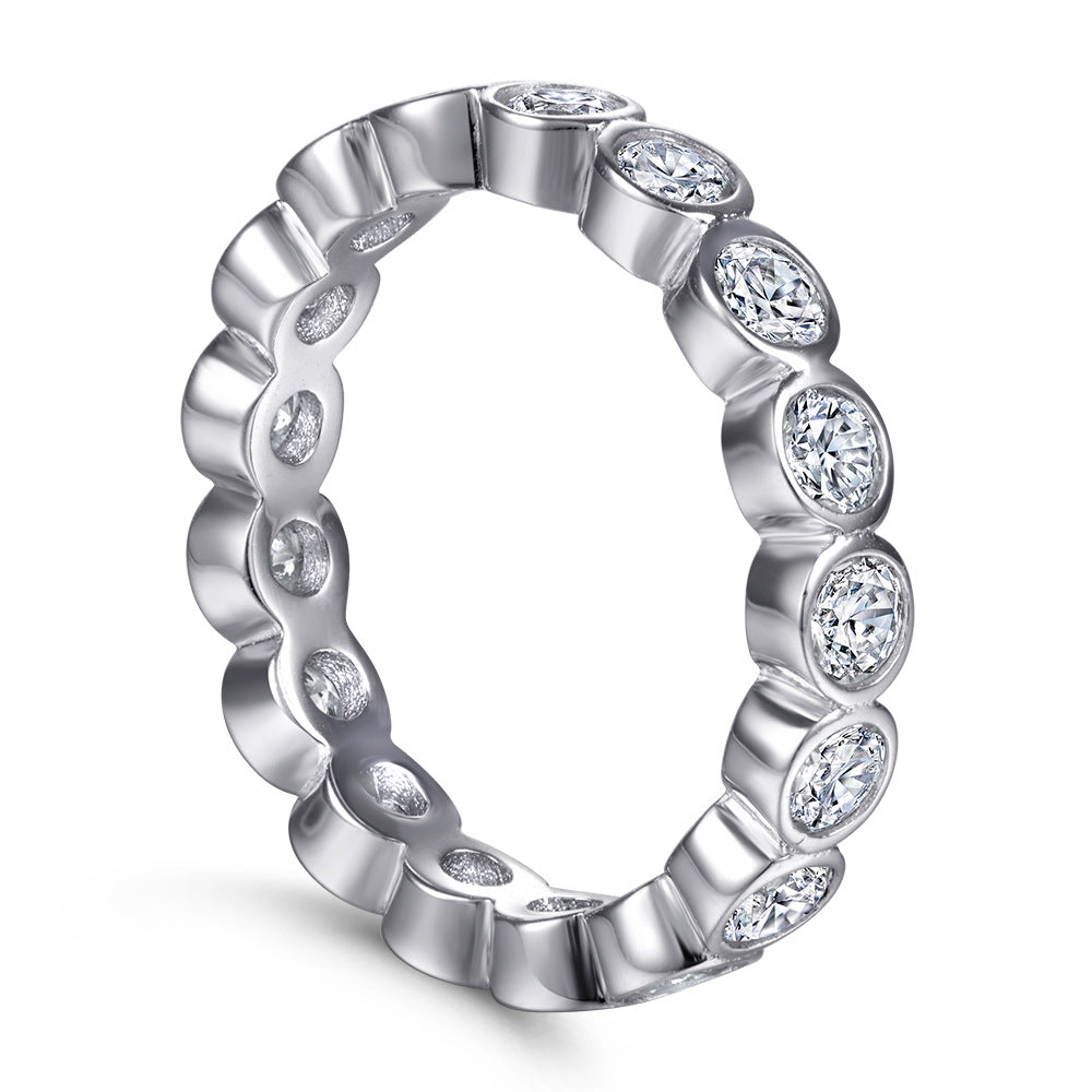 S925 Silver CZ Full Eternity Ring