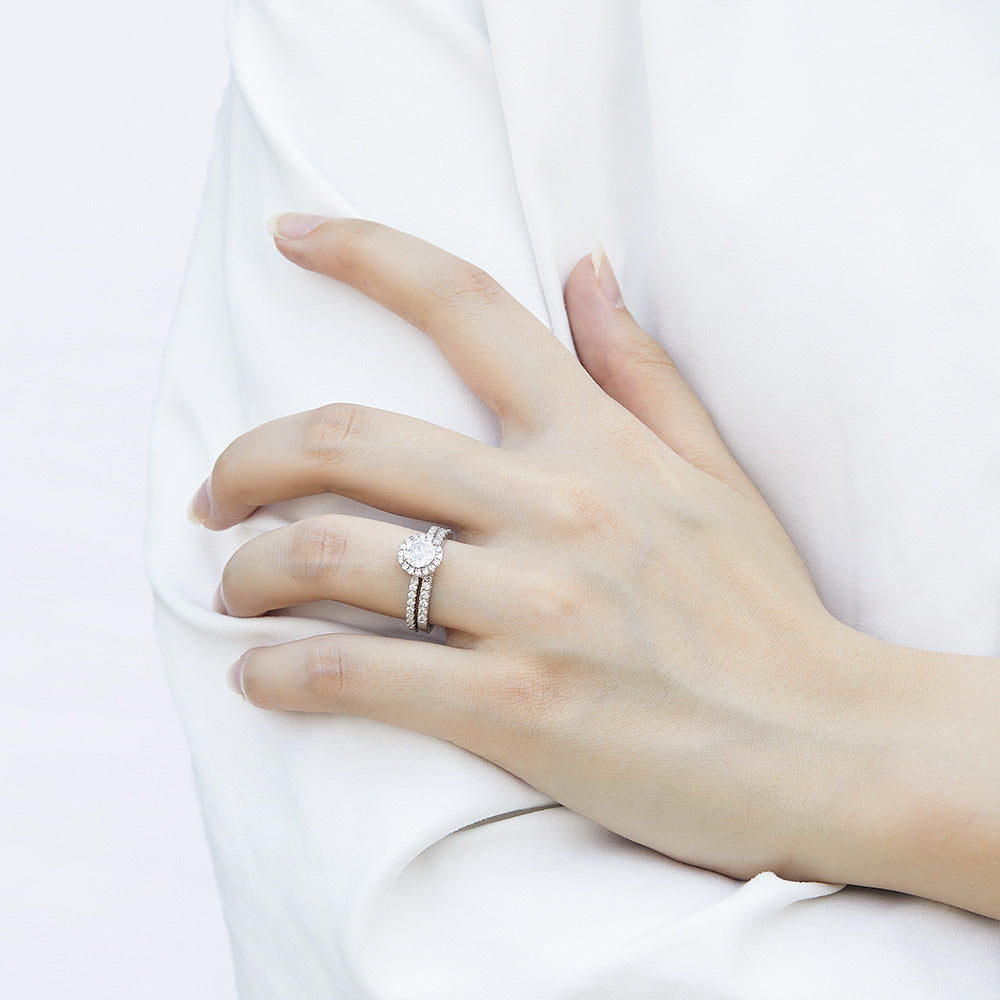 S925 Sterling Silver Zirconia Stackable Ring Set