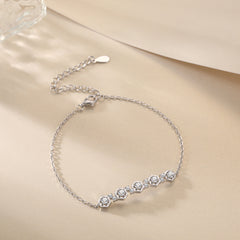 S925 CZ Pave Necklace Set - Luxe Silver Jewelry