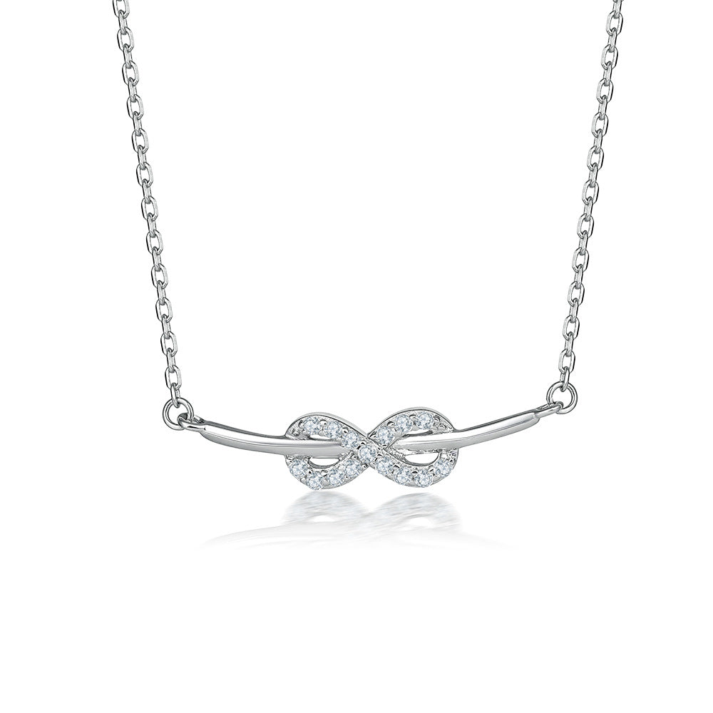 S925 Silver Infinity 8 Pendant Necklace