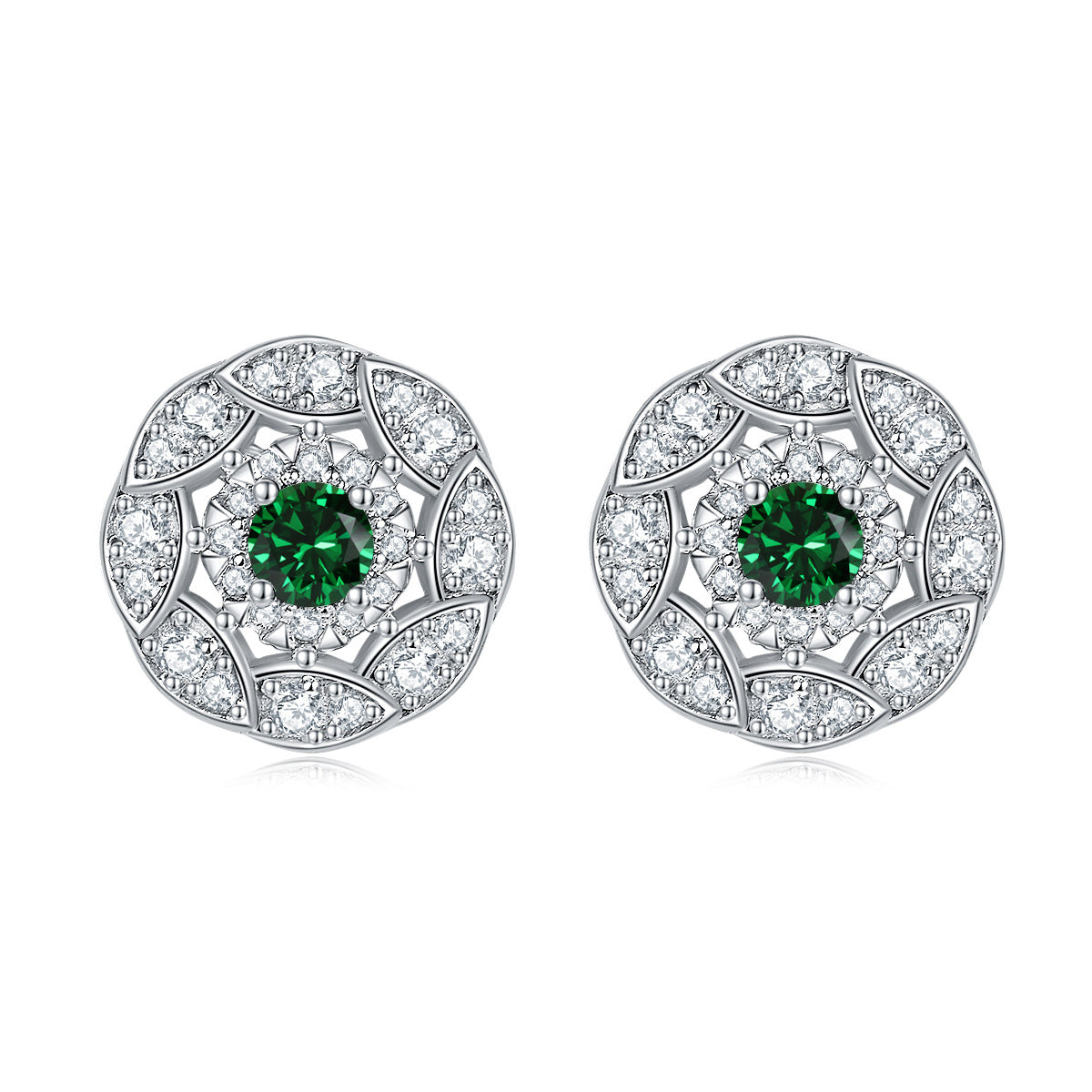 S925 Zodiac CZ Earrings - Bold Floral Jewelry