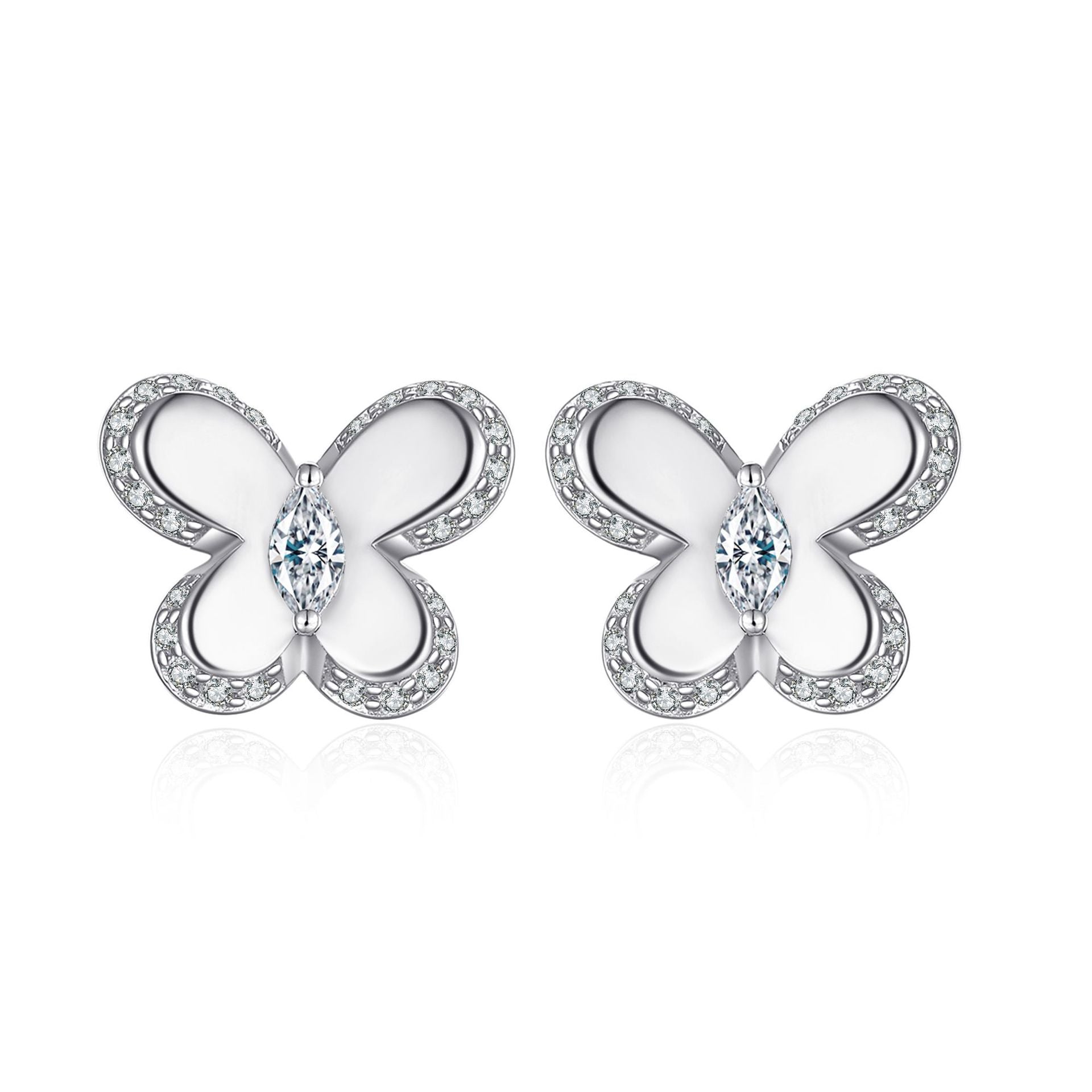 925 Silver Butterfly Ring Necklace Earrings Bracelet