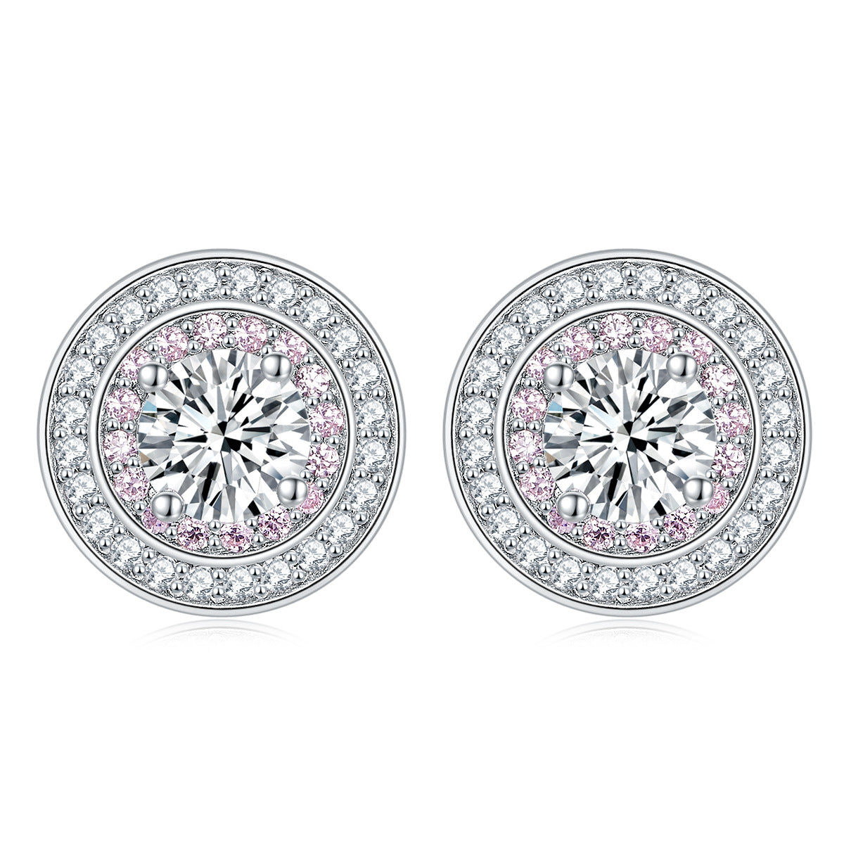 925 Silver Micro-Pavé Circle Studs