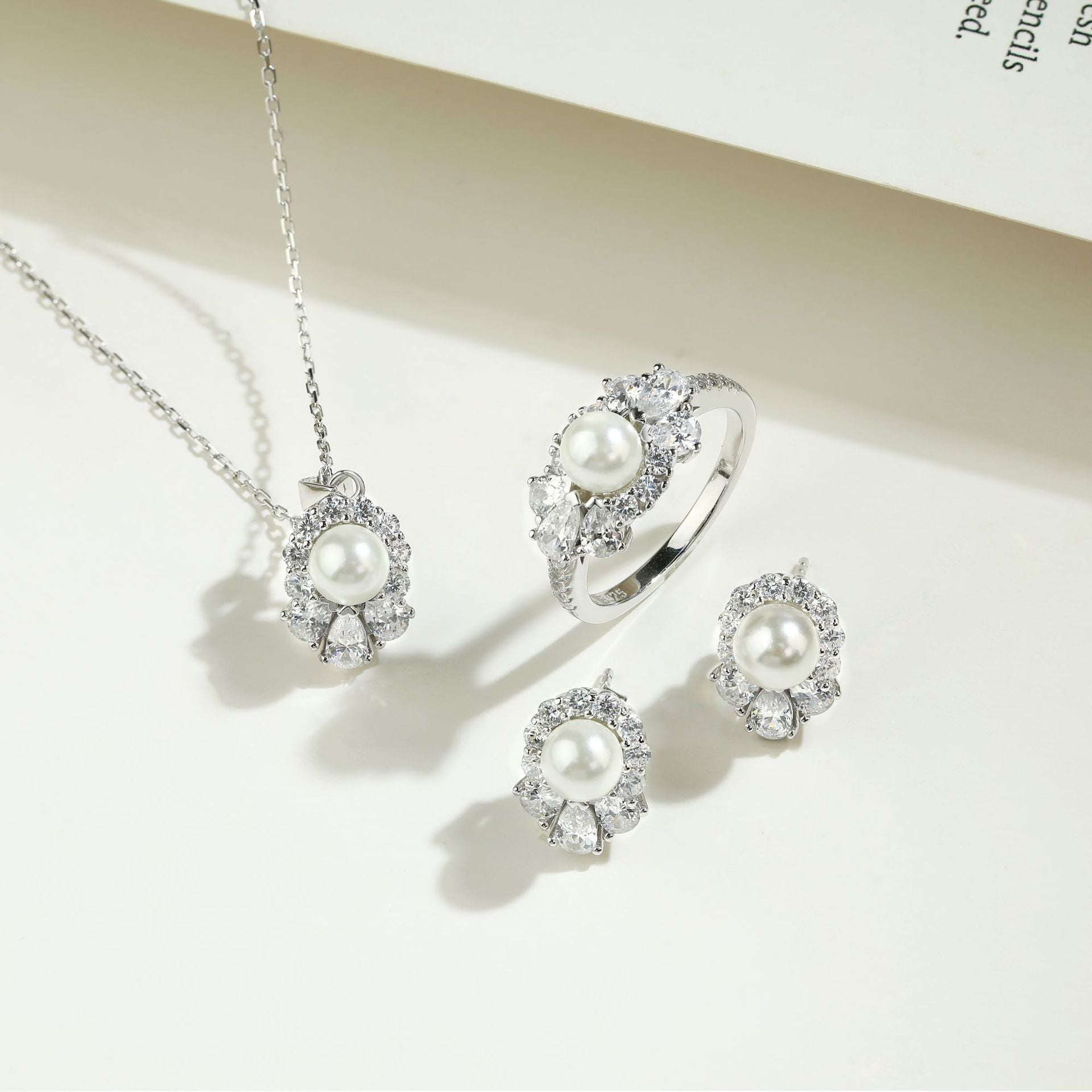 S925 Silver Pearl Beaded Necklace