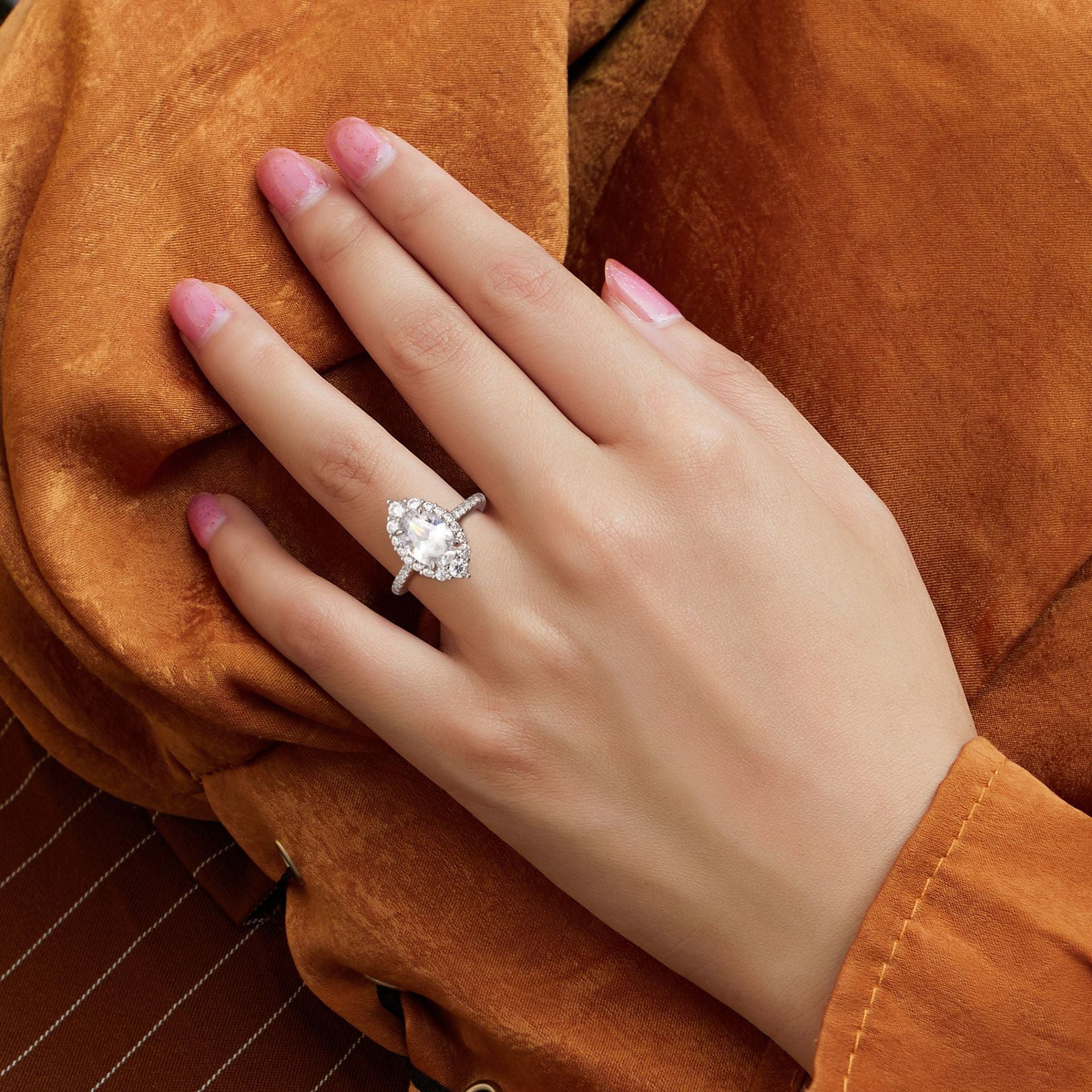 S925 Marquise CZ Ring - Sparkling Statement Jewelry