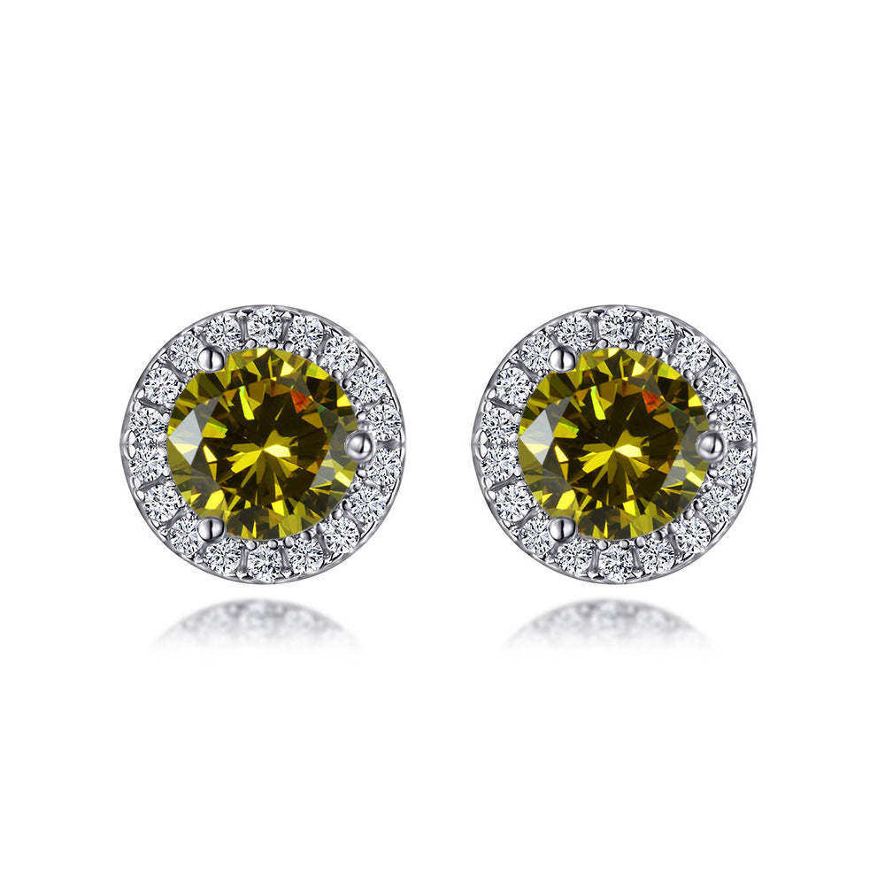 S925 Zodiac CZ Earrings - Birthstone Jewelry