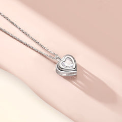 S925 Silver Heart Drop Necklace