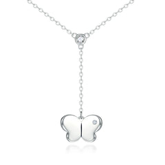S925 Silver Butterfly Tassel Necklace