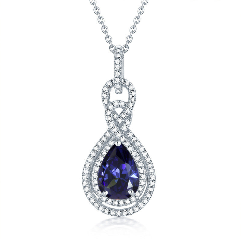 S925 Silver Peridot Rose Gold Necklace